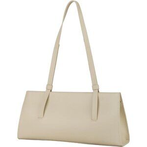 Women’s Beige Genuine Leather Trendy Shoulder Bag Small Handbag & Clutch
